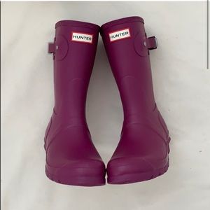 Hunter original short matte rain boots